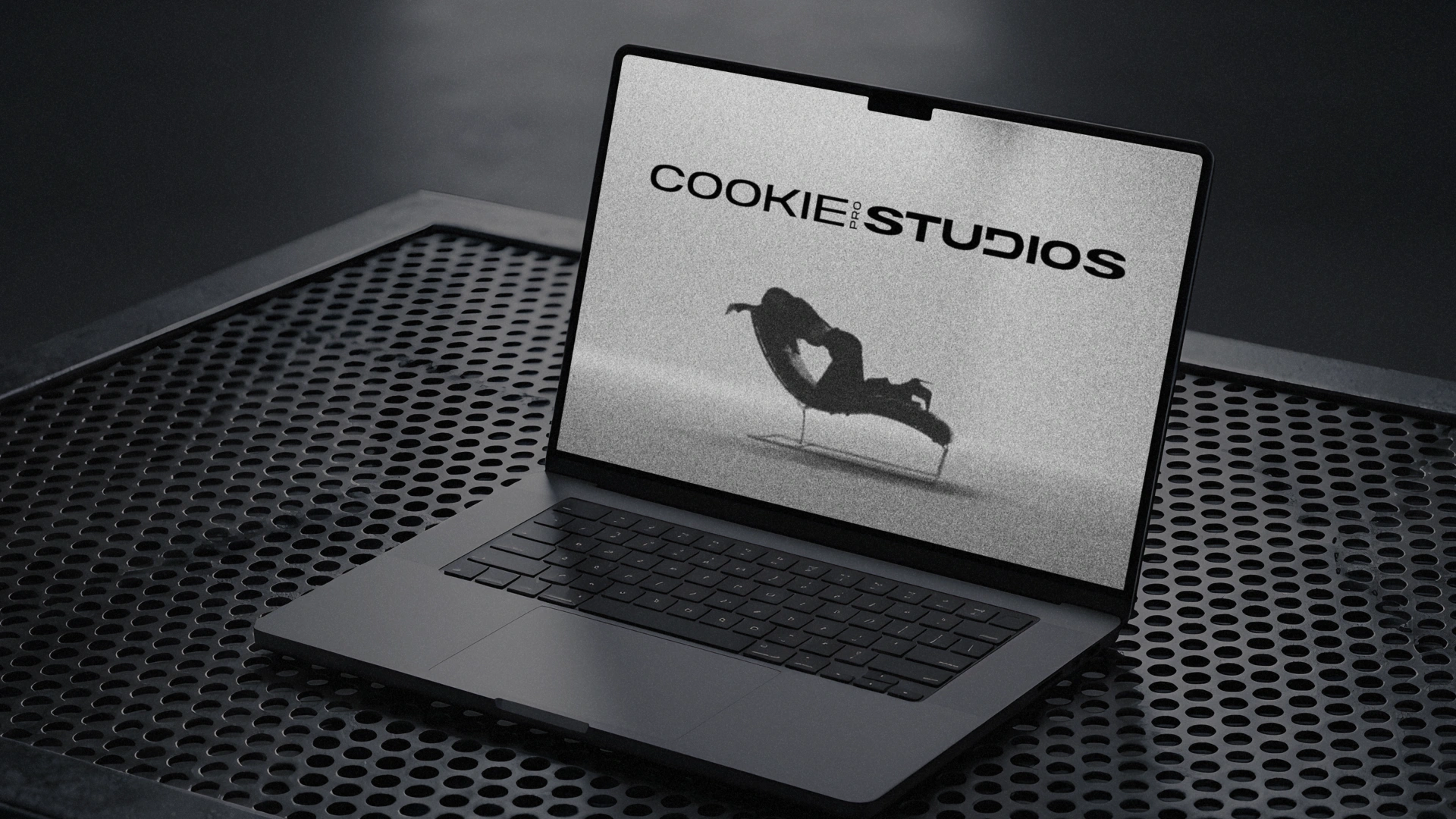 Cookie Pro Studios digital brand application on a laptop