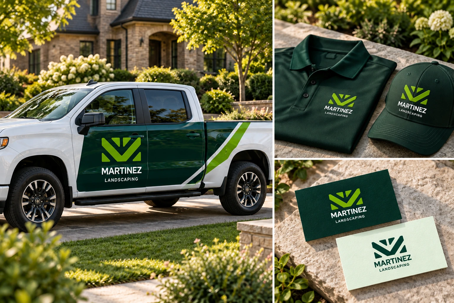 Martinez Landscaping branded truck concept